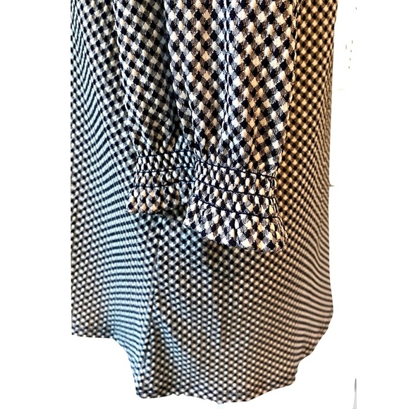 Ann Taylor Scoop Neck Checkered Print Top with Half Sleeves Size XL - Picture 4 of 8
